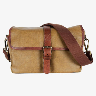 París Olive Green Waxed Canvas Camera Bag