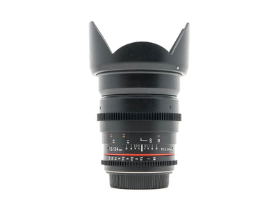 Walimex Pro 24mm T1.5 Cine - Canon EF-fattning