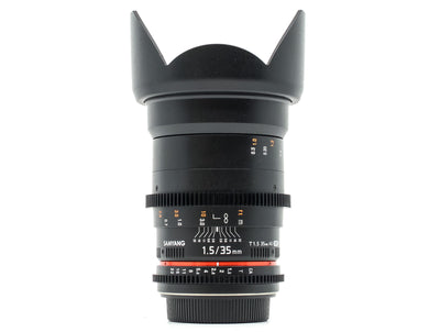 Samyang 35mm T1.5 AS UMC II - Canon EF-fattning