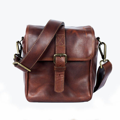 Bolsa para cámara de cuero coñac Berlin