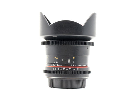 Samyang 14mm T3.1 ED AS IF UMC II - Canon EF-fattning