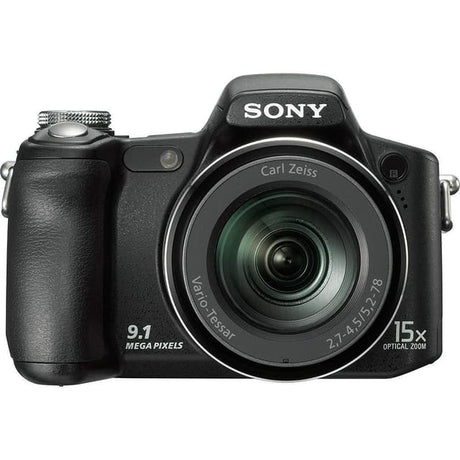 Cyber-shot DSC-H50 kompaktkamera - Svart + Sony Sony Vario-Tessar-objektiv 31-465 mm f/2.7-4.5 f/2.7-4.5