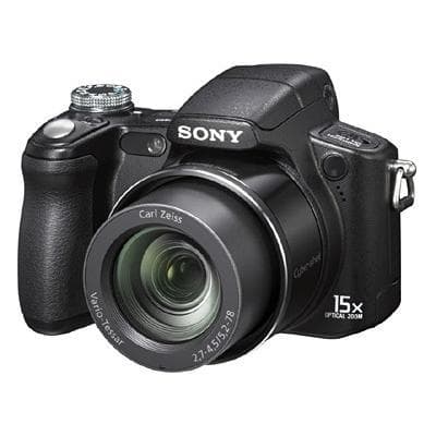 Cyber-shot DSC-H50 kompaktkamera - Svart + Sony Sony Vario-Tessar-objektiv 31-465 mm f/2.7-4.5 f/2.7-4.5