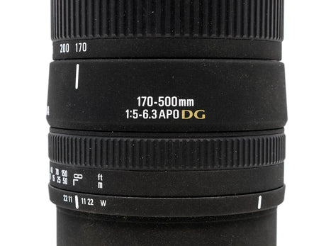 Sigma 170-500mm f/5-6.3 APO - Canon EF-fattning