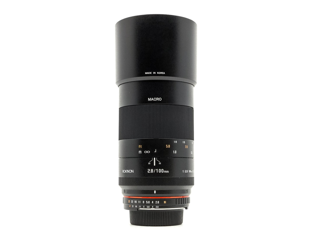Rokinon 100mm f/2.8 ED UMC Macro - Nikon-fattning · imagen principal