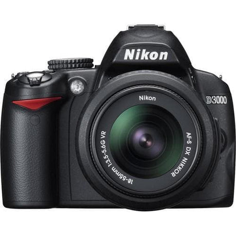 D3000 SLR - Black + Nikon AF-S DX Nikkor 18-55mm f/3.5-5.6G ED + Nikon AF-S DX Nikkor 55-200mm f/4-5.6G ED f/3.5-5.6 + f/4-5.6 