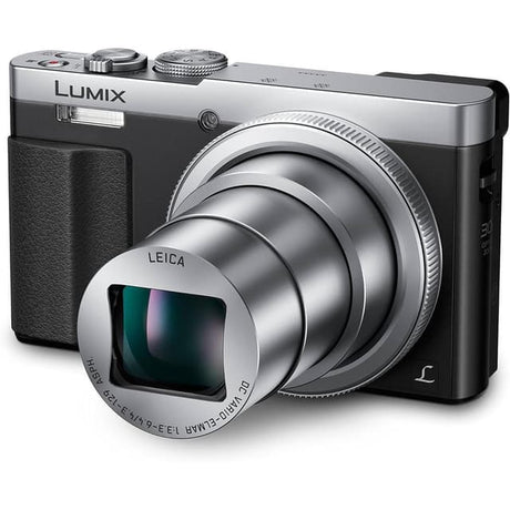 Lumix DMC-TZ71 Kompaktkamera - Svart/Silver + Leica DC Vario-Elmar 24-720mm f/3.3-6.4 ASPH. f/3.3-6.4