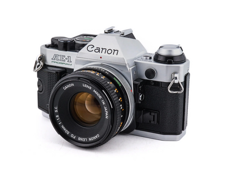 Canon AE-1 Program + 50mm f1.8 SC - SLR 35mm Film Camera 