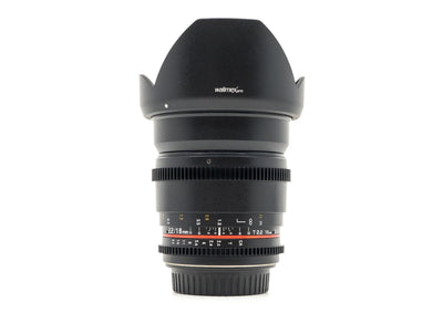 Walimex Pro 16mm T2.2 VDSLR - Canon EF-fattning