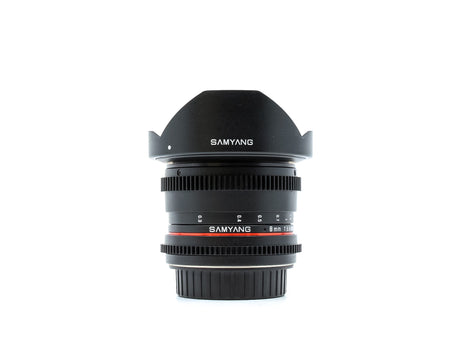 Samyang 8mm T3.8 VDSLR UMC Fisheye CS II - Canon EF-fattning