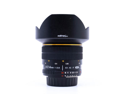 Walimex Pro 14mm f/2.8 ED AS IF UMC - Nikon-fattning