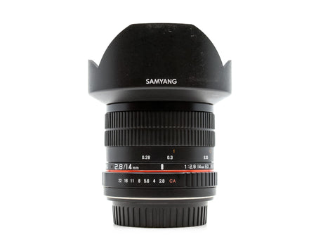 Samyang AF 14mm f/2.8 – Canon EF-fattning