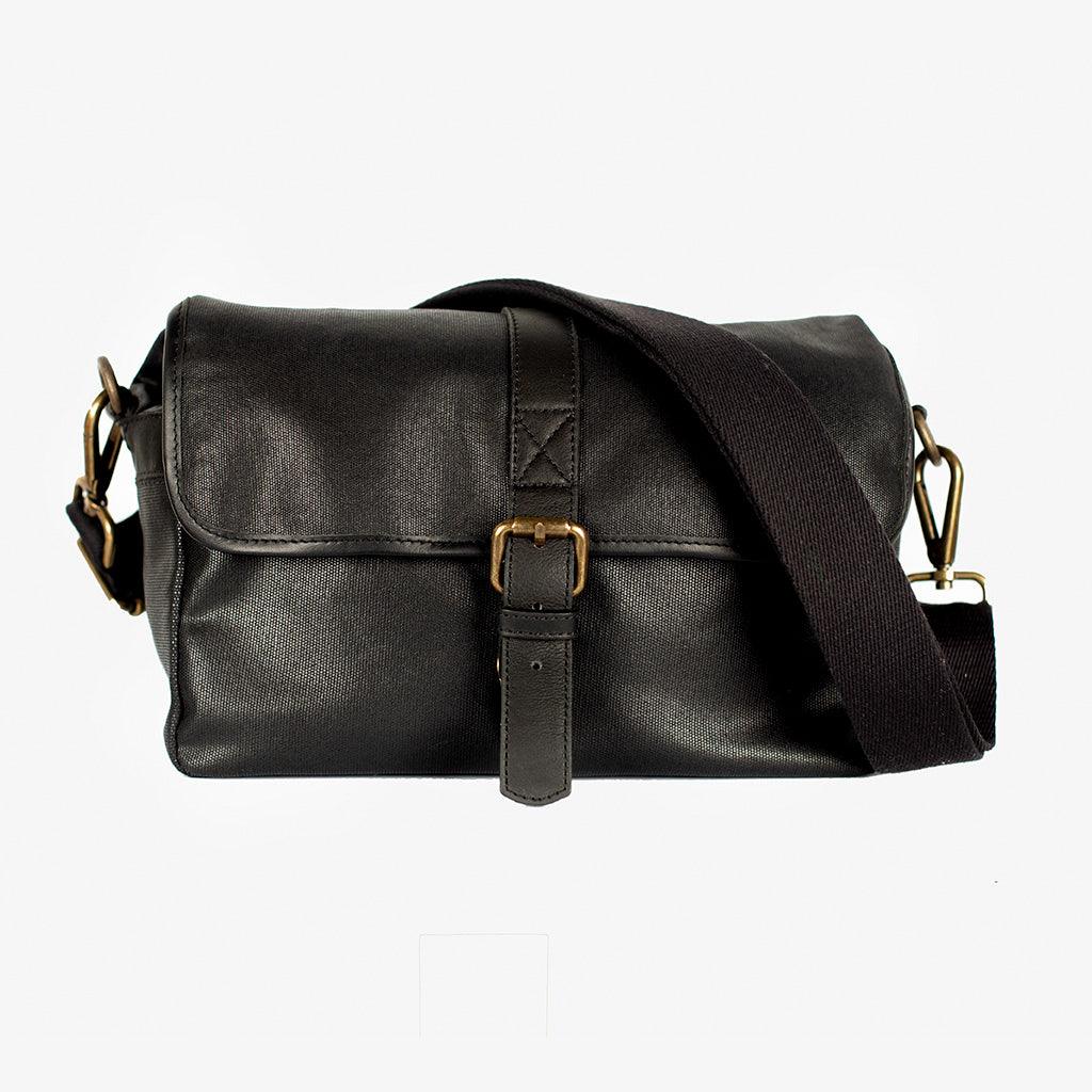 París Black Waxed Canvas Camera Bag · imagen principal
