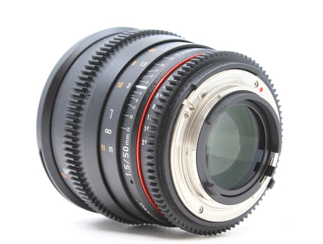 Samyang 50mm T1.5 VDSLR AS UMC - Nikon-fattning