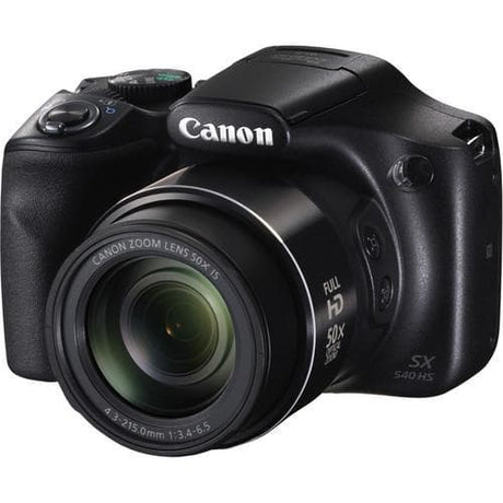 Canon PowerShot SX540 HS-kamera – Svart + Canon-zoomobjektiv 50X IS 24–1200 mm f/3.4–6.5