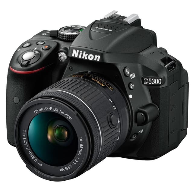 SLR D5300 - Svart + Nikon AF-P DX Nikkor 18-55mm f/3.5-5.6G VR f/3.5-5.6 · imagen principal