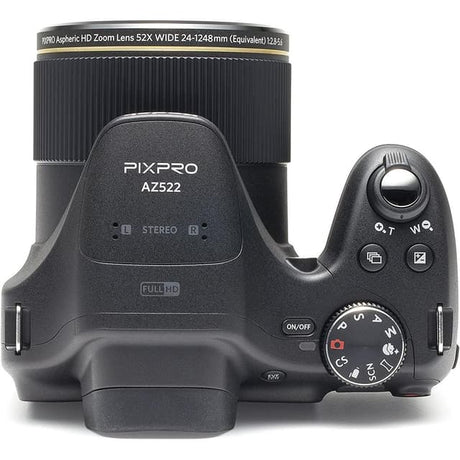 PixPro AZ525 - Svart + Kodak PixPro Aspheric HD Zoom-objektiv 52x vidvinkel 24-1248mm f/2.8-5.6 f/2.8-5.6