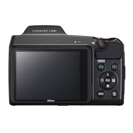 Bridge Coolpix L840 Camera - Black + Nikon Nikkor 38X Wide Optical Zoom ED VR 22.5–855mm f/3–6.5 f/3–6.5 