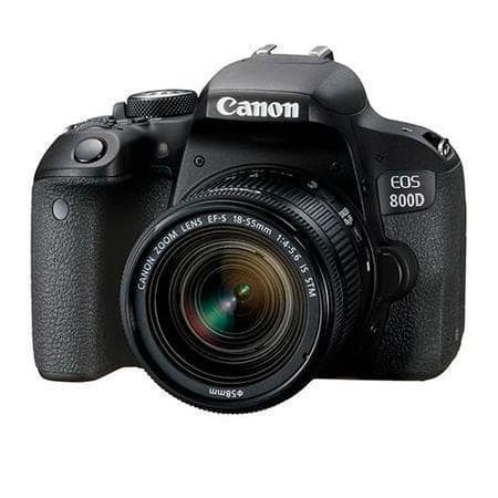 EOS 800D SLR - Svart + Canon Canon EF-S 18-55 mm f/4-5.6 IS STM f/4-5.6 · imagen principal
