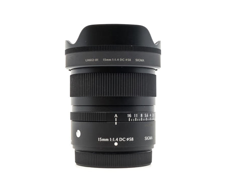 Sigma 15mm f/1.4 DC Contemporary - Fujifilm X-fattning