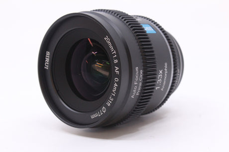Sirui 20mm T1.8 1.33x Anamorfisk [Neutral Flare] - Sony E-Fattning