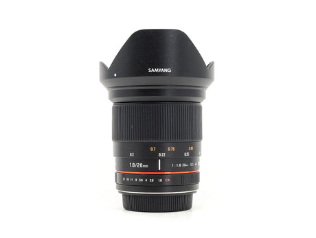 Samyang 20mm f/1.8 ED AS IF UMC - Canon EF-fattning