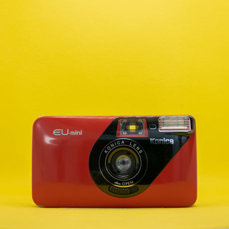 Konica EU Mini (grå version) – 35 mm kompakt filmkamera