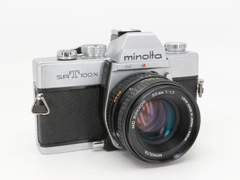 Minolta SrT100x - 35mm Filmkamera med 50mm MD 1.7 | Vintage analog kamera | Minolta · imagen principal